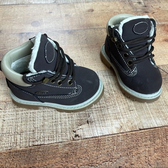 Lugz Size 5 Sherpa Lined Lace Up Boots Chocolate Brown Hiking Outdoor Fall - Picture 2 of 8